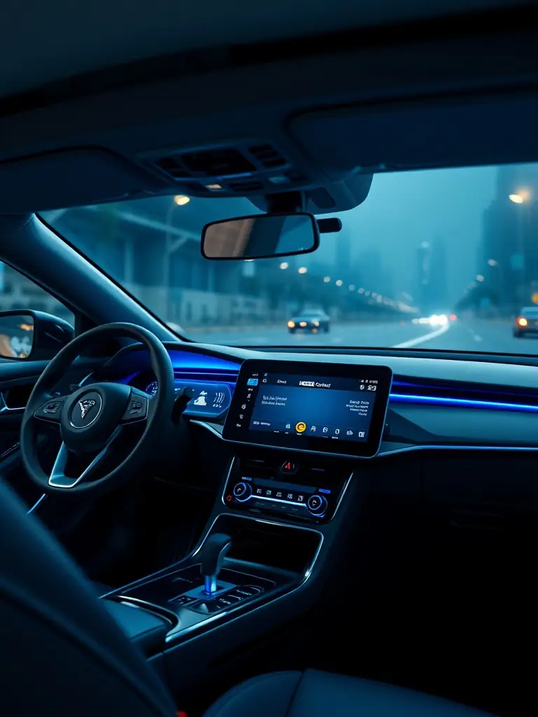 A detailed image of the advanced safety features, such as lane-keeping assist and adaptive cruise control, in a 2022 Lexus ES.